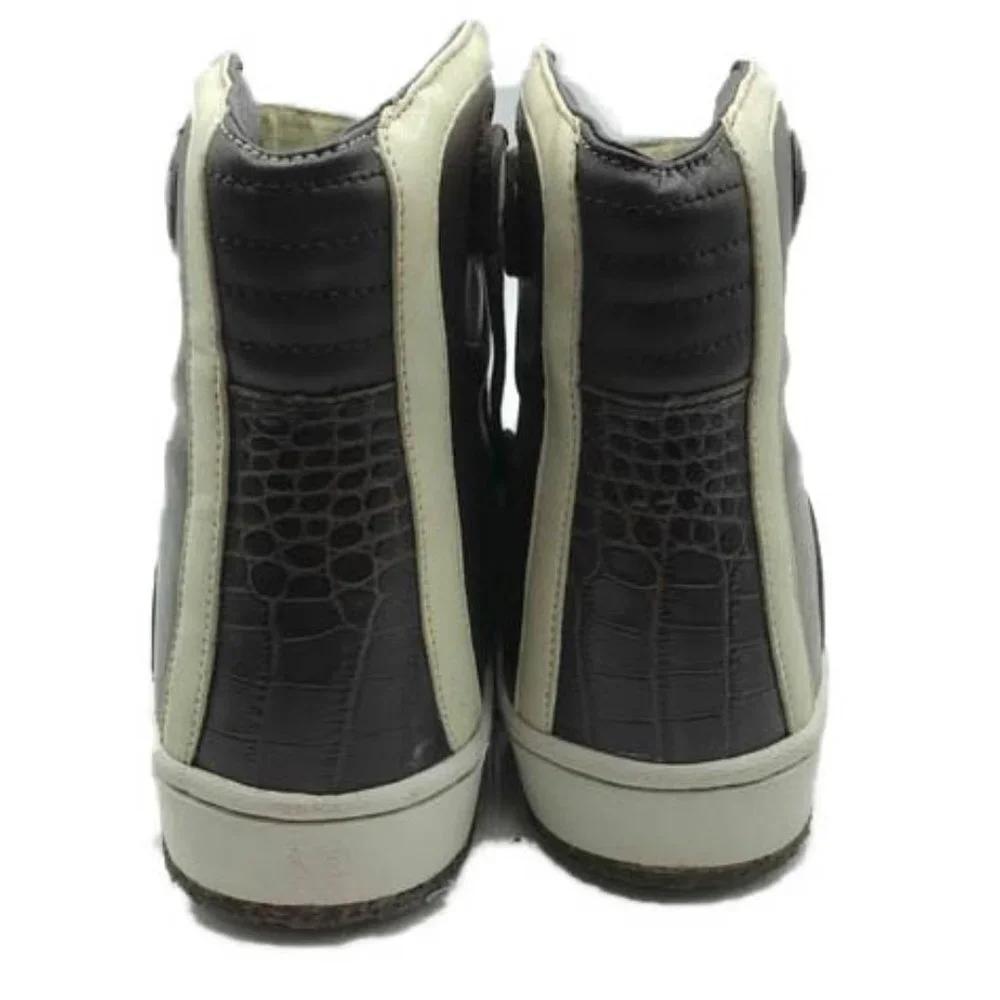 Limited Edition Hennessy x Jhung Yuro Sneakers Sz 10 Brown White Leather Hi Top - Picture 5 of 11